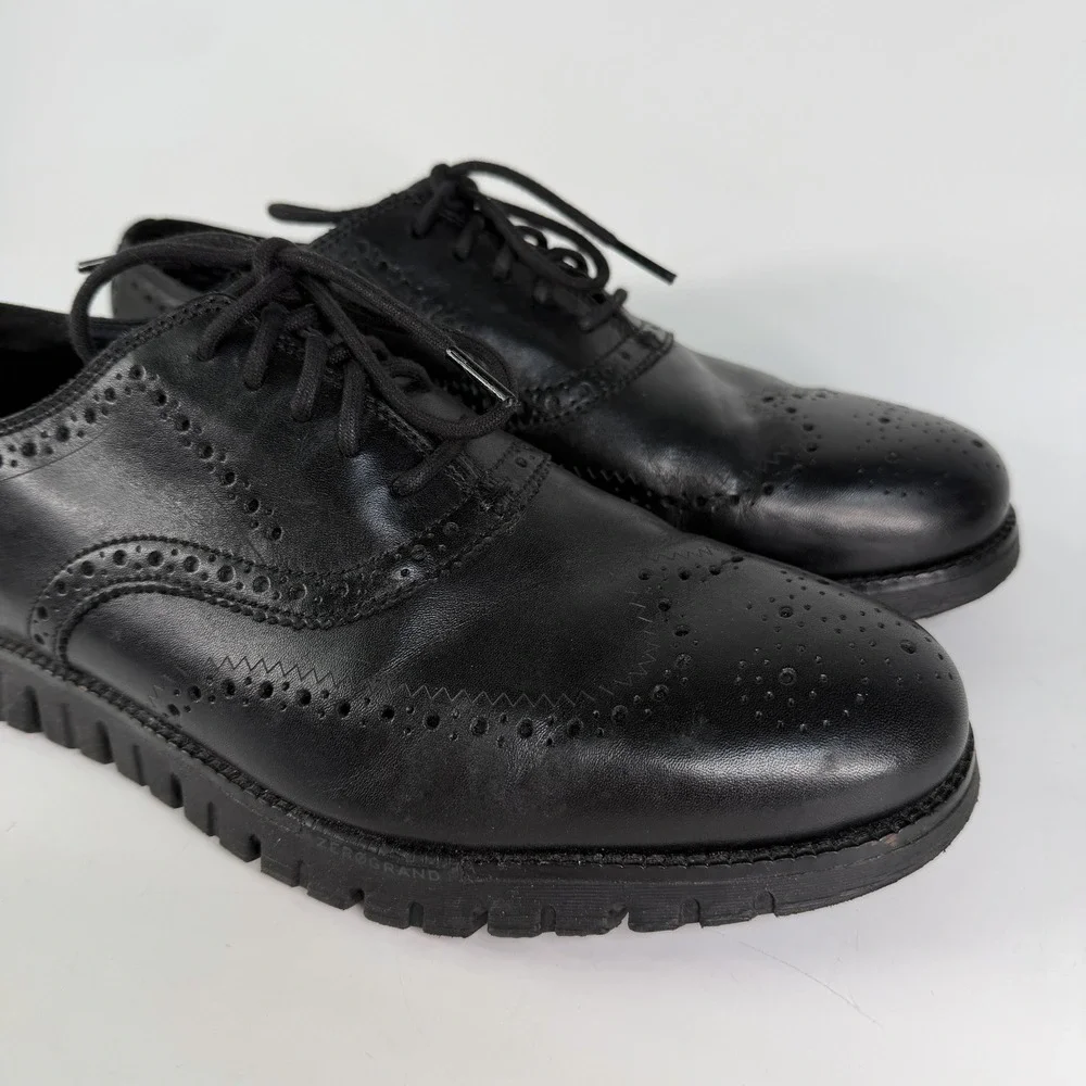 Cole Haan ZERØGRAND Remastered Mens 10.5 Wide Wingtip Oxfords Brogue C39601 Comf